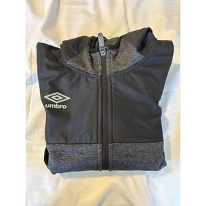 Umbro Full Zip Tech Hoodie Jacket‎ Gray Black Kids Activewear S-CH 6/7